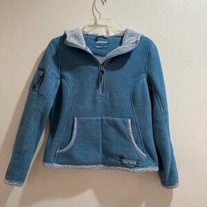 MARMOT Women's Blue Fleece Hoodie 1/4-Zip Top/Sweater - Size S (?M?)